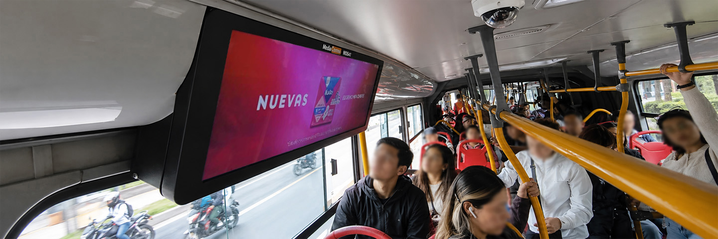 Pantalla interior de bus digital